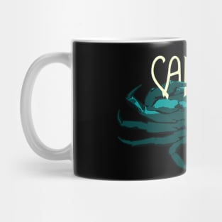 Blue Cancer Crab for Astrological Zodiac Mug